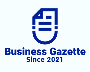 Blue Paper Document  logo