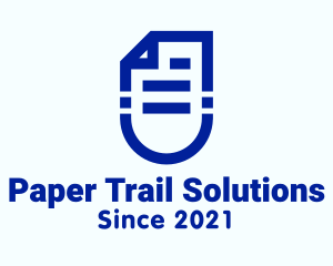 Blue Paper Document  logo