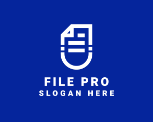 File Paper Document  logo design