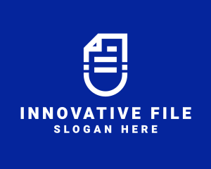 File Paper Document  logo design