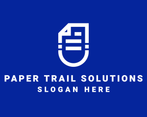 File Paper Document  logo design