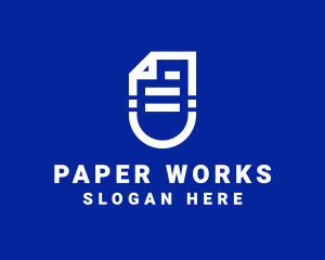 File Paper Document  logo design