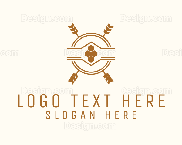 Artisanal Honey Badge Logo