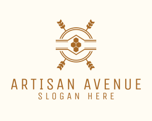 Artisanal Honey Badge logo design