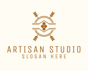 Artisanal Honey Badge logo design