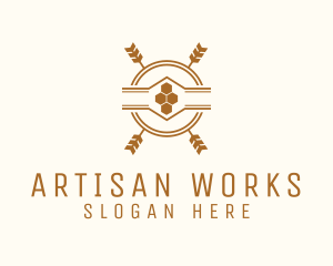 Artisanal Honey Badge logo design