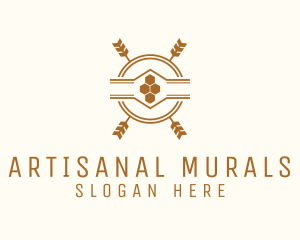 Artisanal Honey Badge logo design