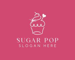 Cupcake Muffin Bakeshop logo design