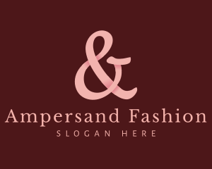 Feminine Pink Ampersand logo design