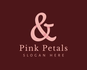 Feminine Pink Ampersand logo design