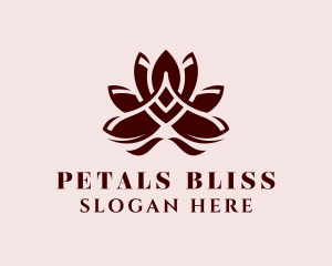 Yoga Lotus Petals  logo design