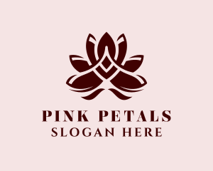 Yoga Lotus Petals  logo design