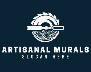 Wood Carving Tools logo design