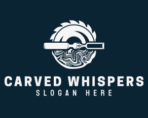 Wood Carving Tools logo design