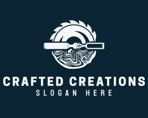 Wood Carving Tools logo design