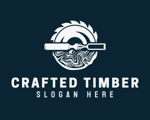 Wood Carving Tools logo design