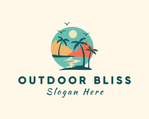 Summer Beach Vacation logo design