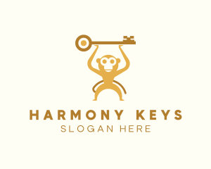 Wild Monkey Key logo design