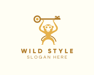 Wild Monkey Key logo design