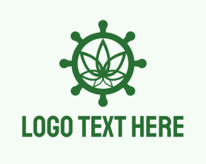 Green Marijuana Helm  logo