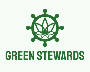 Green Marijuana Helm  logo design