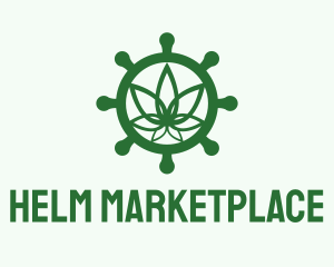 Green Marijuana Helm  logo