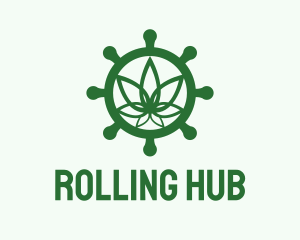 Green Marijuana Helm  logo design