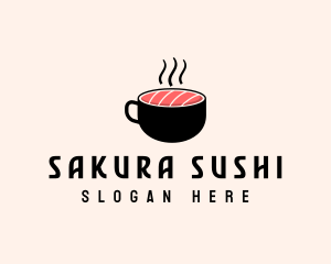 Japanese Sushi Cafe  logo design