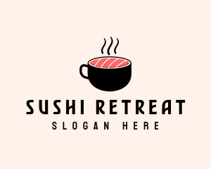 Japanese Sushi Cafe  logo design