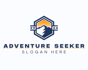 Adventure Mountain Climbing logo design