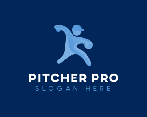 Baseball Pitcher Athlete logo design