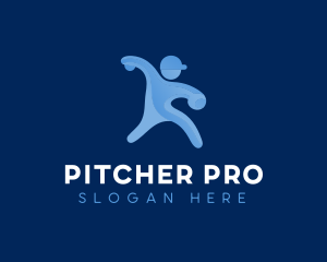 Baseball Pitcher Athlete logo