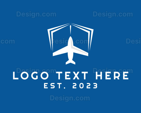 Plane Book Travel Logo