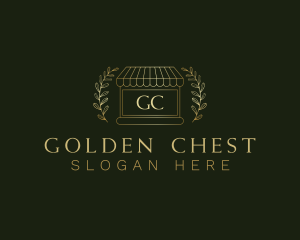 Golden Market Stall logo design