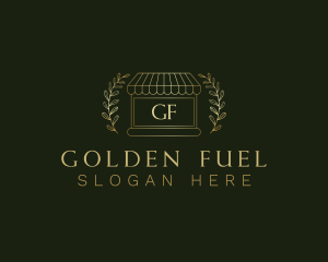 Golden Market Stall logo design