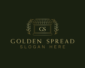 Golden Market Stall logo design