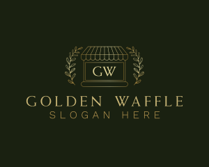 Golden Market Stall logo design