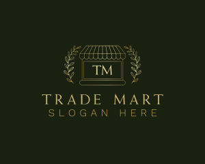 Golden Market Stall logo design