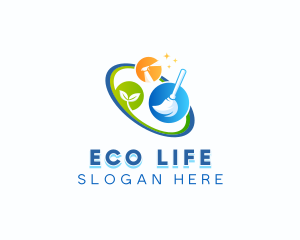 Eco Cleaning Sanitation logo design