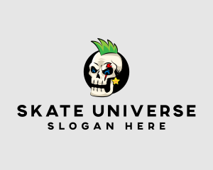 Skull Punk Rock Skeleton logo