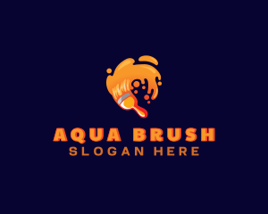 Paint Brush Splash logo design