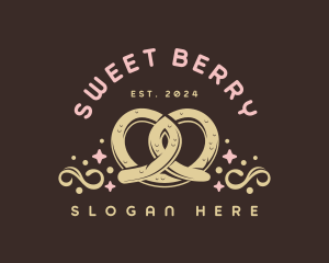 Sweet Pretzel Dessert logo design