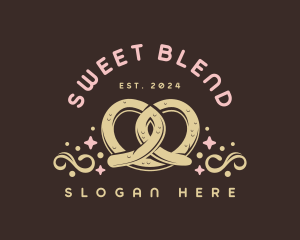 Sweet Pretzel Dessert logo design