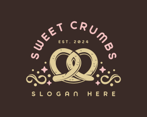 Sweet Pretzel Dessert logo design