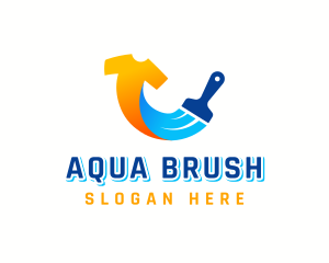 T Shirt Paint Brush logo design