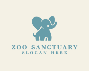 Cute Elephant Zoo logo