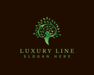 Tree Nature Woman logo design