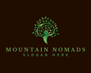 Tree Nature Woman logo design