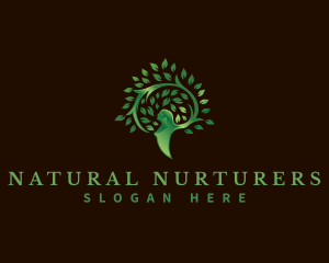 Tree Nature Woman logo design