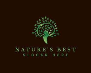 Tree Nature Woman logo design